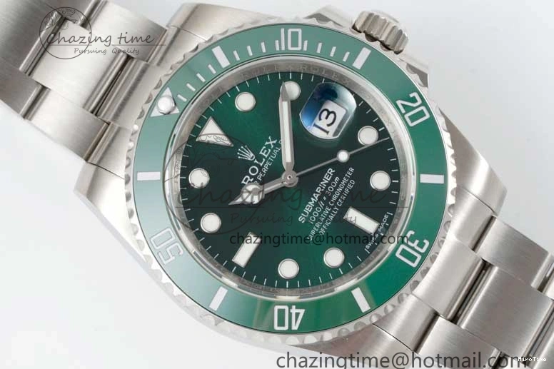 MiroTime 0401 Submariner 116610 LV Green Ceramic APSF 1:1 Best Edition on SS Bracelet VR Stretchable 2376